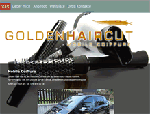 Tablet Screenshot of goldenhaircut.ch